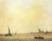 扬 范 戈因 : View of Dordrecht from the Oude Maas